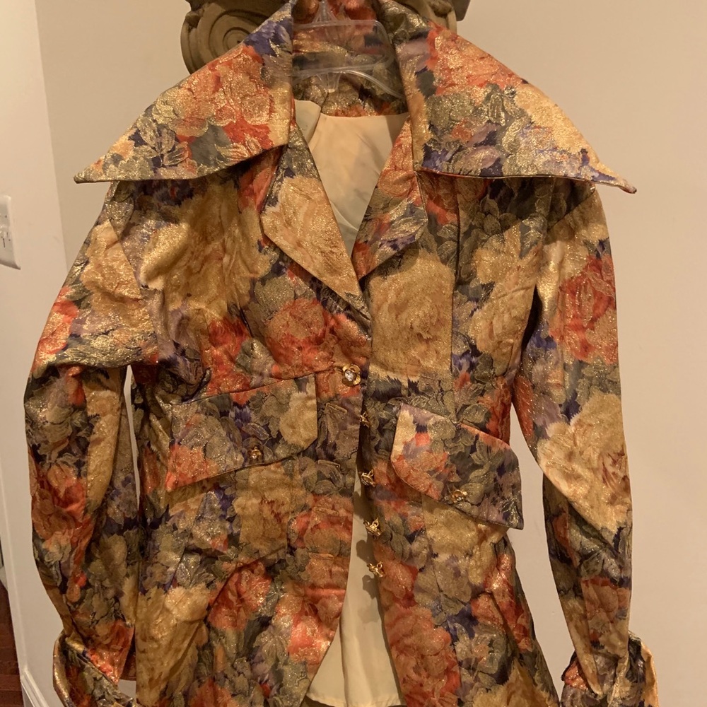 Two Piece Multi Gold Colored Suit